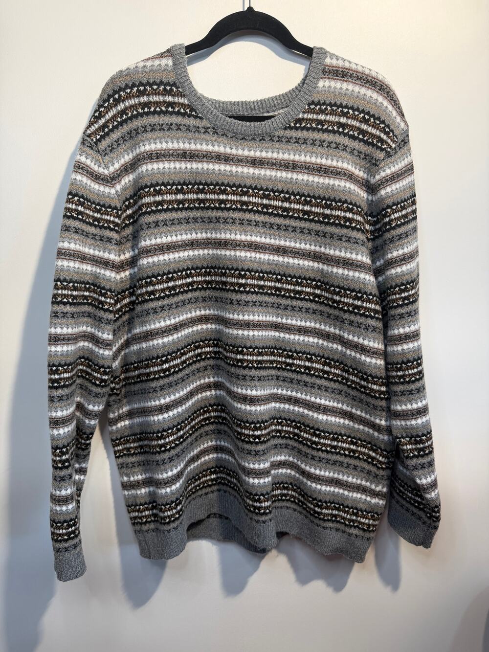 Free Assembly Men's XL Fair Isle Sweater Crewneck Apres Ski
